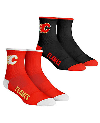 Мужские носки Calgary Flames Core Team, комплект из 2 носков длиной в четверть длины Rock 'Em