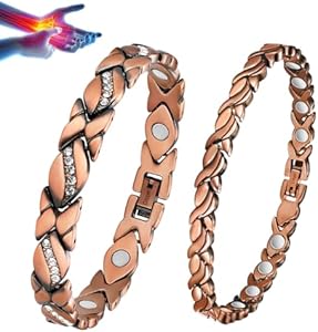 Vicmag Copper Bracelet for Women Ultra Strength Magnetic Bracelets with Effective Magnets 99.9% Pure Copper Jewelry Present with Adjustment Tool Vicmag