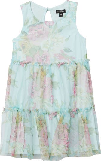 Многослойное сетчатое платье с цветочным принтом Zunie