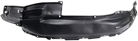 TRQ Front Right Forward Inner Fender Liner Black Passenger Side Compatible with 2008-2012 INFINITI EX35 2013 EX37 2014-2017 QX50 IN1249110 Trq