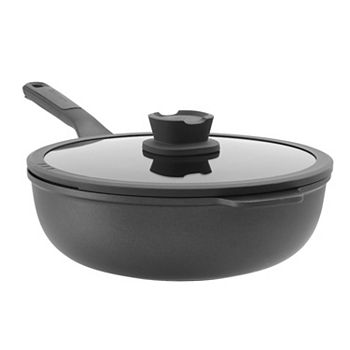 BergHOFF Leo Stone+ Nonstick Ceramic 11-in. 4.6-qt. Wok Pan with Lid BergHOFF