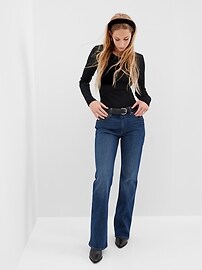 Свободные расклешенные джинсы средней посадки &#x27;90-х с тканью Washwell Gap