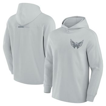 Мужское серое худи Washington Capitals с вышивкой от Fanatics Signature Fanatics Signature