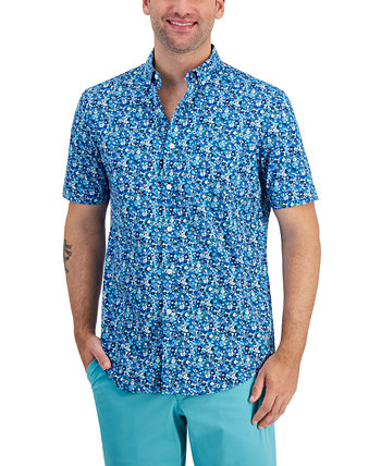 Мужская рубашка из эластичного поплина на пуговицах Mora стандартного кроя, созданная для Macy's Club Room