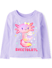 Baby And Toddler Girls Axolotl Dessert Graphic Tee The Children`s Place