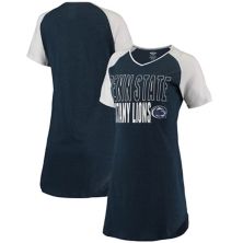 Женская ночная рубашка Concepts Sport темно-синяя/белая Penn State Nittany Lions с регланами и V-образным вырезом Unbranded