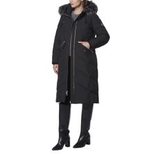 Женское стеганое длинное пальто с капюшоном и шевроном Andrew Marc Marc New York Marc New York