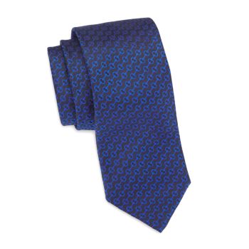 Шелковый галстук с геометрическим рисунком Canali