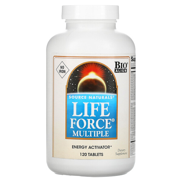 Life Force Multiple, без железа, 120 таблеток Source Naturals