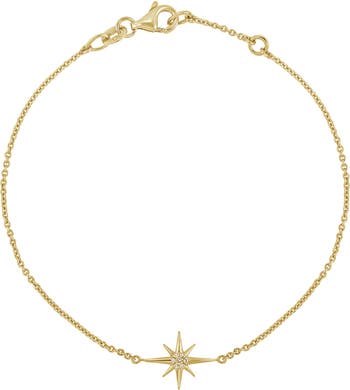 Браслет Cielo North Star с бриллиантами из стерлингового серебра с покрытием из 18-каратного золота - 0,02 карата CARRIERE JEWELRY