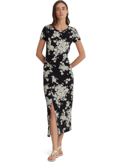 Платье миди из джерси с цветочным принтом и закрученной передней частью LAUREN Ralph Lauren