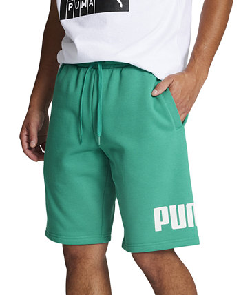 Men's Regular-Fit Big Logo-Print Fleece 10" Shorts PUMA