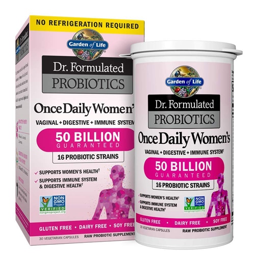 Пробиотики Once Daily Women's - 50 миллиардов КОЕ - 30 вегетарианских капсул - Garden of Life Garden of Life
