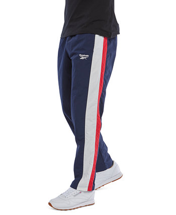 Men's Ivy League Regular-Fit Colorblocked Crinkled Track Pants Reebok