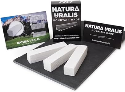 Premium Belgorod Sawn Chalk | 3.5 oz of White Chalk Bars - Amazing Crunch, Satisfying Earthy, Velvety and Firm Texture, ASMR Sensation, Natural Calcium Carbonate - 3 Sticks Natura Uralis