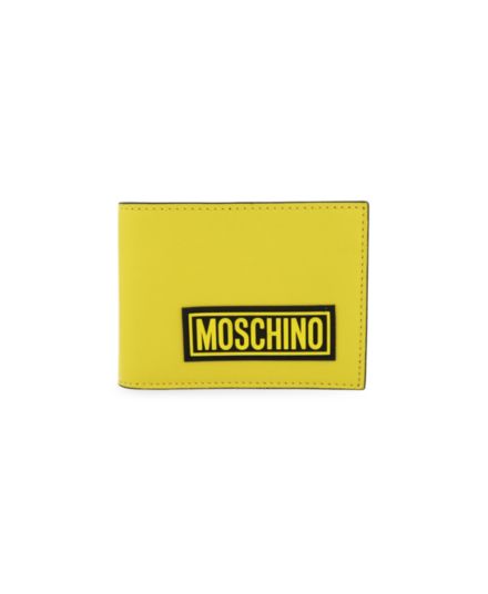 Кожаный кошелек Bifold с логотипом Moschino