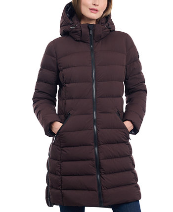 Женское компактное пуховое пальто с капюшоном для миниатюрных размеров, созданное для Macy's Michael Kors