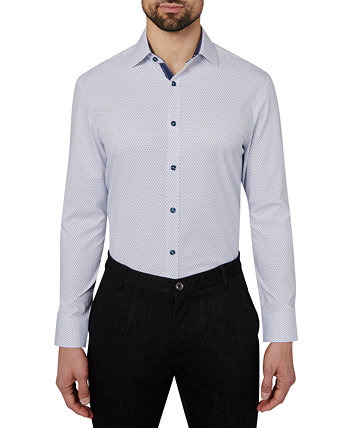 Мужская классическая рубашка Slim Fit Non-Iron Performance Stretch в горошек Society of Threads