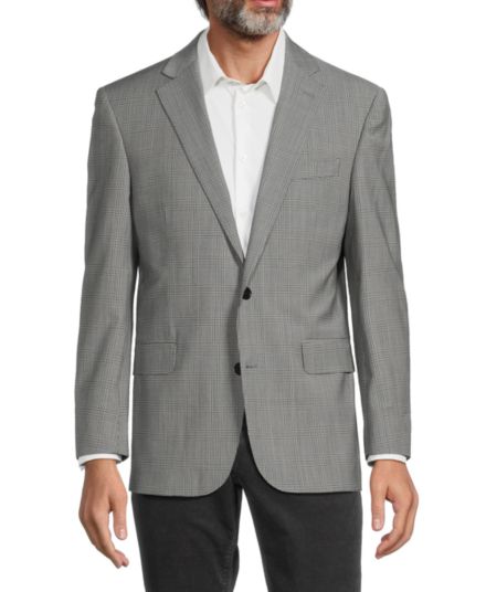 Пиджак Regent Fit из смесовой шерсти в клетку Brooks Brothers