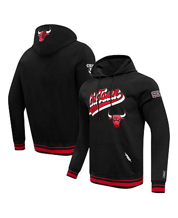 Мужской черный пуловер с капюшоном Chicago Bulls Script Tail Pro Standard