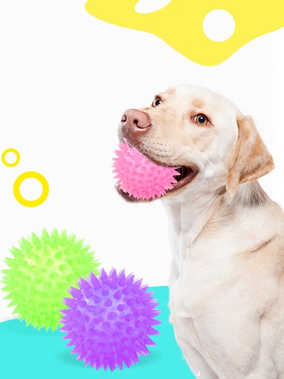 1шт Жевательный мяч случайного цвета для домашних животных SHEIN