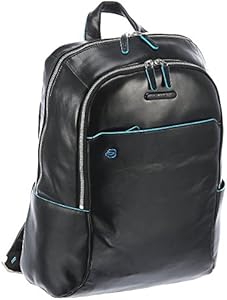 Piquadro Computer Backpack with Padded Ipad/Ipadmini Compartment, Black, One Size Piquadro