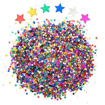 7 Ounces Rainbow Star Confetti For Table, Metallic Foil For Birthday (0.1 In) Juvale