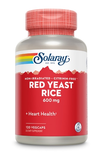 Красный дрожжевой рис Solaray - 600 мг - 120 растительных капсул Solaray
