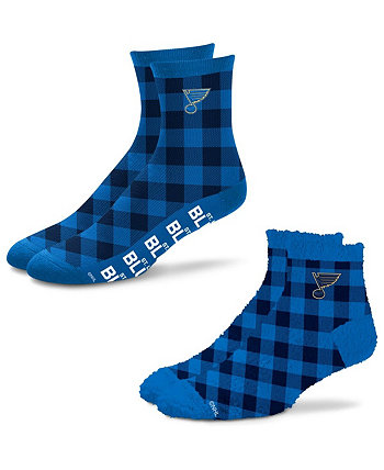 Мужские и женские уютные носки до щиколотки St. Louis Blues 2-Pack His & Hers For Bare Feet