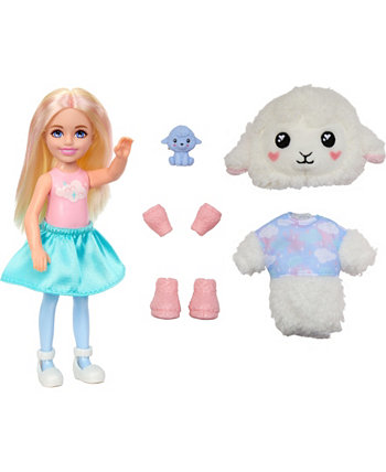 Кукла Cutie Reveal и аксессуары, уютные милые футболки «Лев», футболка «Надежда», светлые волосы с фиолетовыми полосками, карие глаза Barbie