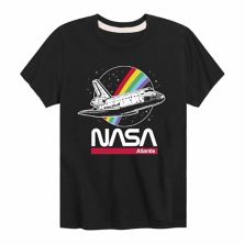 Футболка NASA Atlantic Rainbow для мальчиков 8–20 лет с рисунком радуги NASA