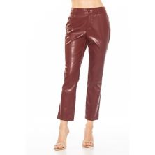 Women's ALEXIA ADMOR Mila Mid Rise Slim Fit Faux Leather Pants ALEXIA ADMOR