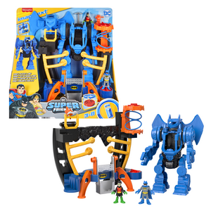 Imaginext DC Super Friends Batman Playset, Command Center with 10-inch Robot, Toddler Toys Ages 3+ Imaginext