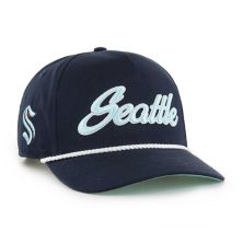 Men's '47 Deep Sea Blue Seattle Kraken Overhand Logo Side Patch Hitch Adjustable Hat Unbranded