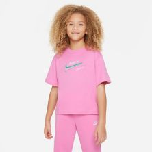 Футболка Nike Sportswear Swoosh для девочек 7–16 лет свободного кроя Nike
