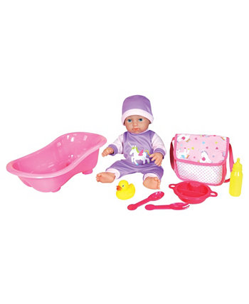 Игровой набор для купания с куклой, 7 предметов Lissi Dolls
