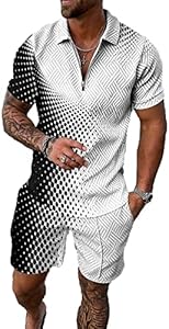 BIRW Mens Short Sets 2 Piece Outfits Polo Shirt Fashion Summer Tracksuits Casual Set Short Sleeve and Shorts Set for Men BIRW