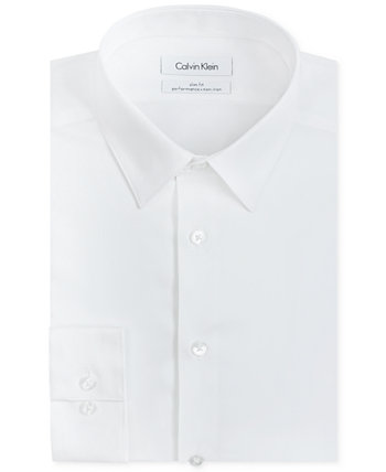 Мужская приталенная классическая рубашка без железа с воротником в елочку Calvin Klein
