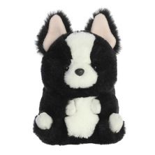 Aurora Mini Black Rolly Pet 5&#34; Ava French Bulldog Round Stuffed Animal Aurora