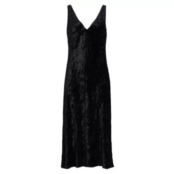 Текстурированное платье-миди-комбинация Vince