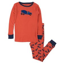 Детская хлопковая пижама Leveret из двух предметов Цементовоз Leveret