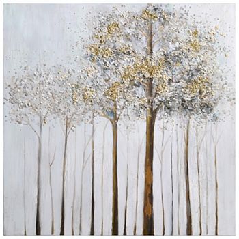 Empire Art Direct Winter Forest 2 Textured Canvas Wall Art Empire Art Direct