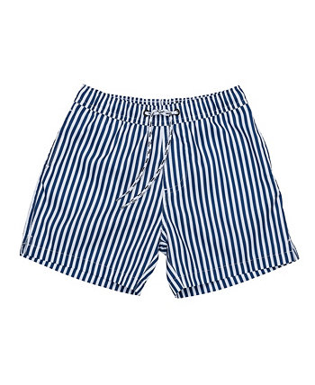 Denim Stripe Comfort Lined Swim Short Snapper Rock