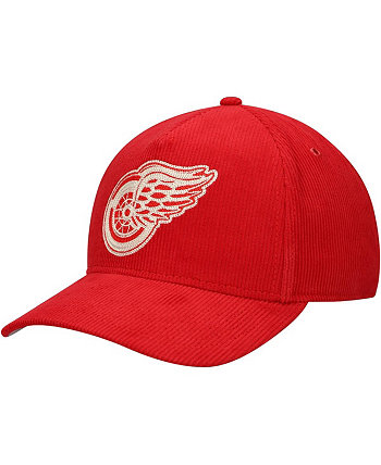Мужская красная вельветовая регулируемая шляпа Detroit Red Wings с цепной строчкой American Needle