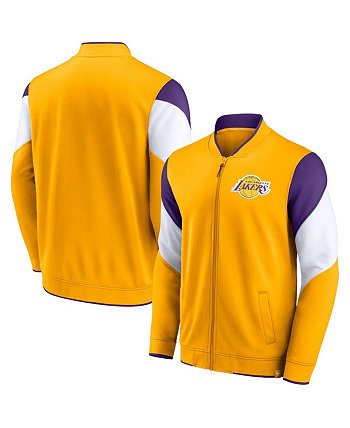 Мужская футболка с молнией во всю длину золотого и фиолетового цвета, лига Лос-Анджелес Лейкерс, лучшие результаты Fanatics