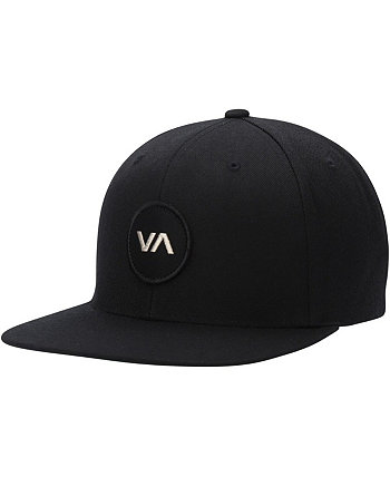 Мужская черная регулируемая кепка Snapback с нашивкой VA RVCA