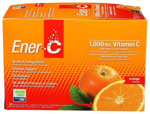 Ener-C Мультивитаминный напиток с витамином С Апельсин, 1000 мг, 30 пакетиков Ener-C
