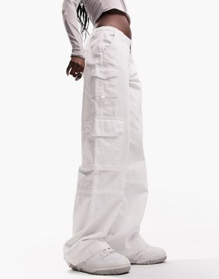 Белые джинсы карго ASOS DESIGN Ultimate ASOS DESIGN
