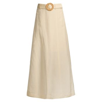 Svana Belted Linen-Blend Maxi Skirt SIGNIFICANT OTHER