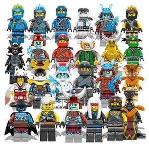 24 Pcs Ninjago Minifigures Building Blocks Toys Set, Collectible 1.77 Inchs Anime Ninja Building Kits Awesome Gift for Kids Fans Ganavi